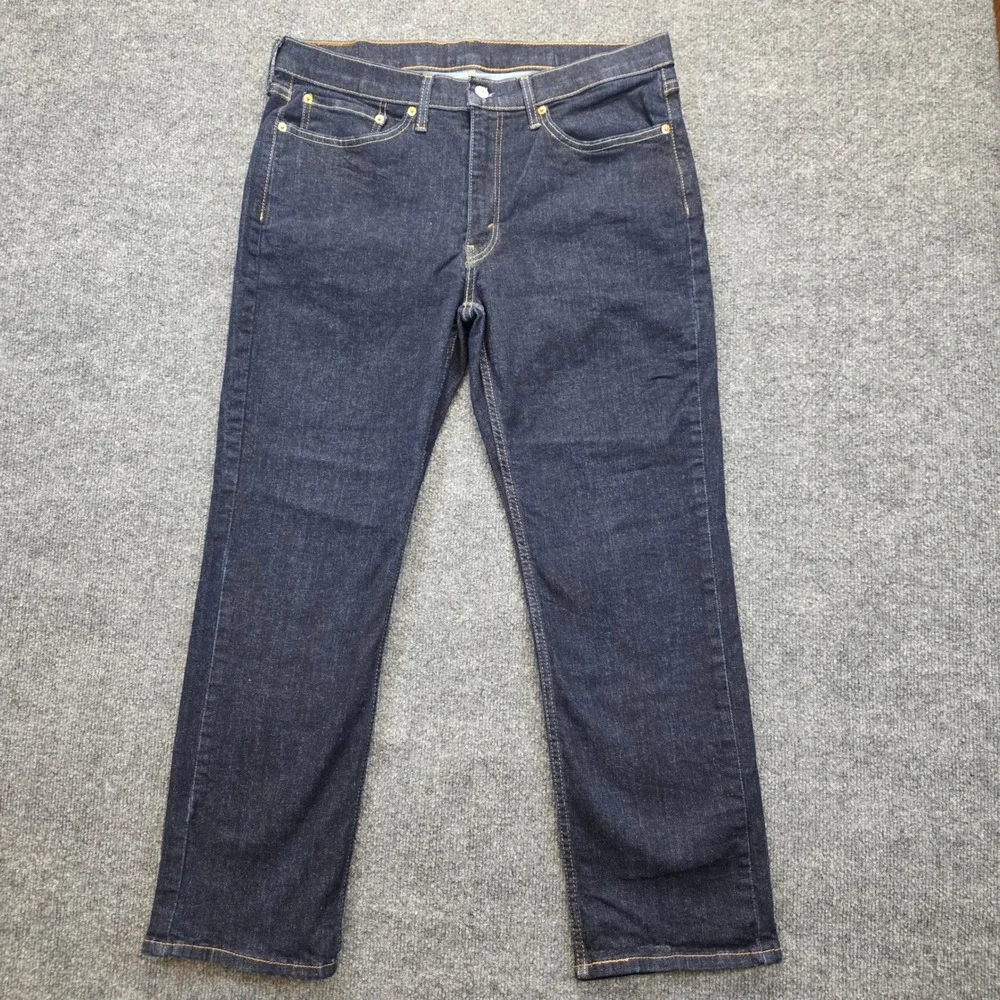 Levi 514 Jeans Mens W34 L28 Blue Denim Dark Wash Straight Leg Casual 514-1325